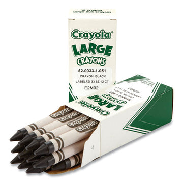 Crayola® Large Crayons, Black, 12-box freeshipping - TVN Wholesale